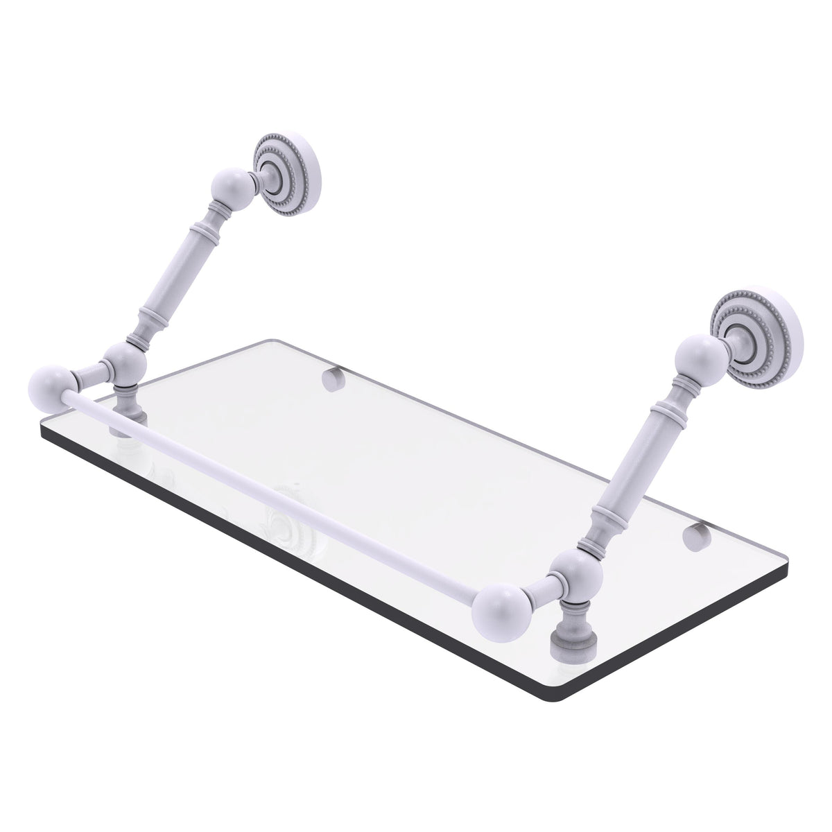 Dottingham Floating Glass Shelf with Gallery Rail