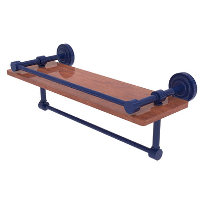 Dottingham Collection IPE Ironwood Shelf with Gallery Rail and Towel Bar