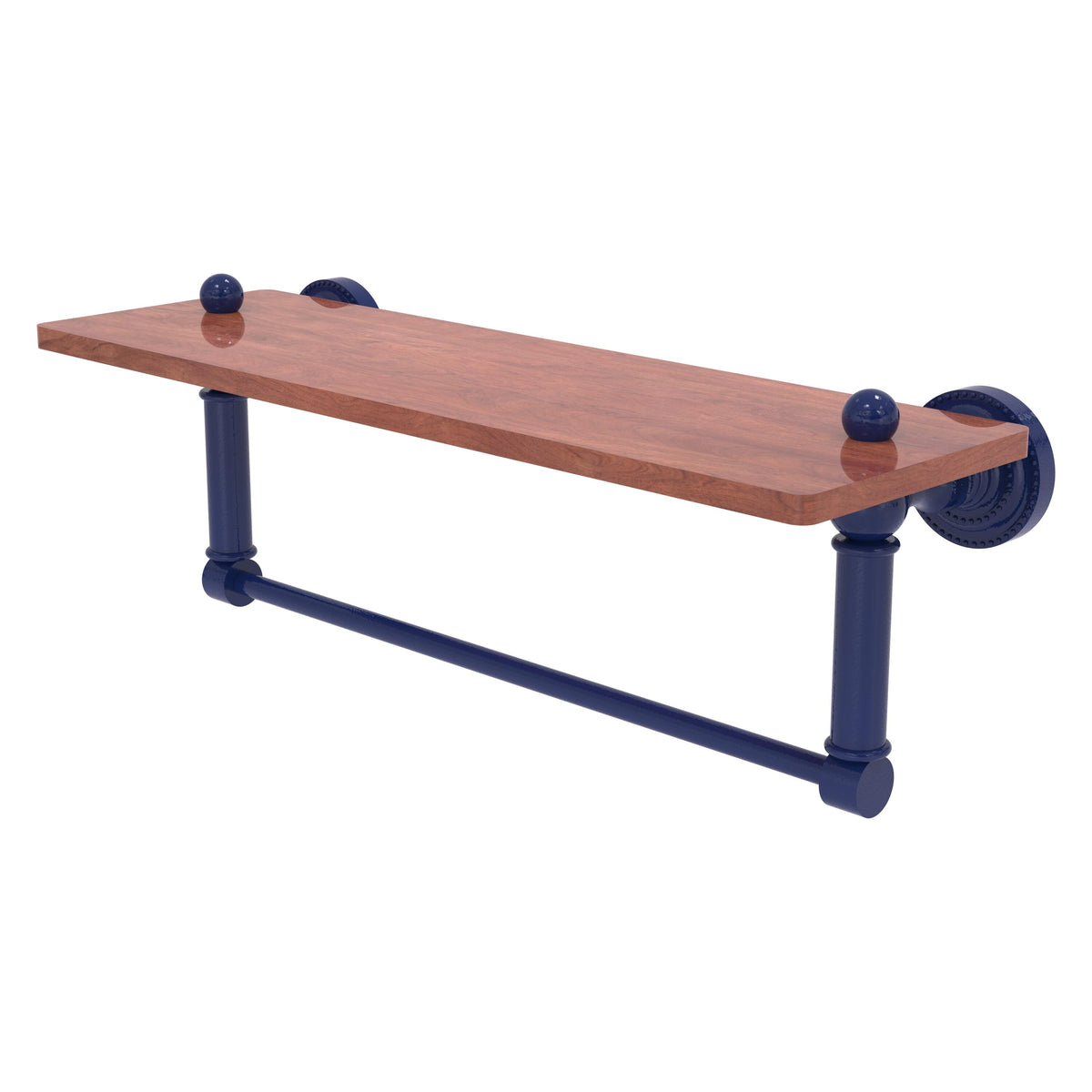 Dottingham Collection Solid IPE Ironwood Shelf with Integrated Towel Bar
