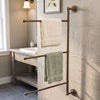 3 Swing Arm Vertical 28 Inch Towel Bar