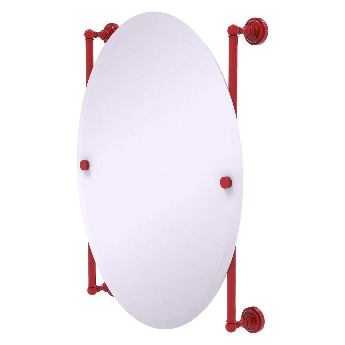 Dottingham Collection Oval Frameless Rail Mounted Mirror