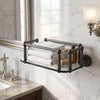 Dottingham Collection Wall Mounted Glass Guest Towel Tray