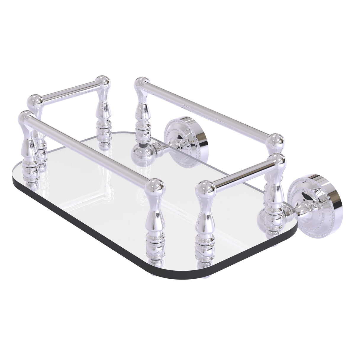 Dottingham Collection Wall Mounted Glass Guest Towel Tray