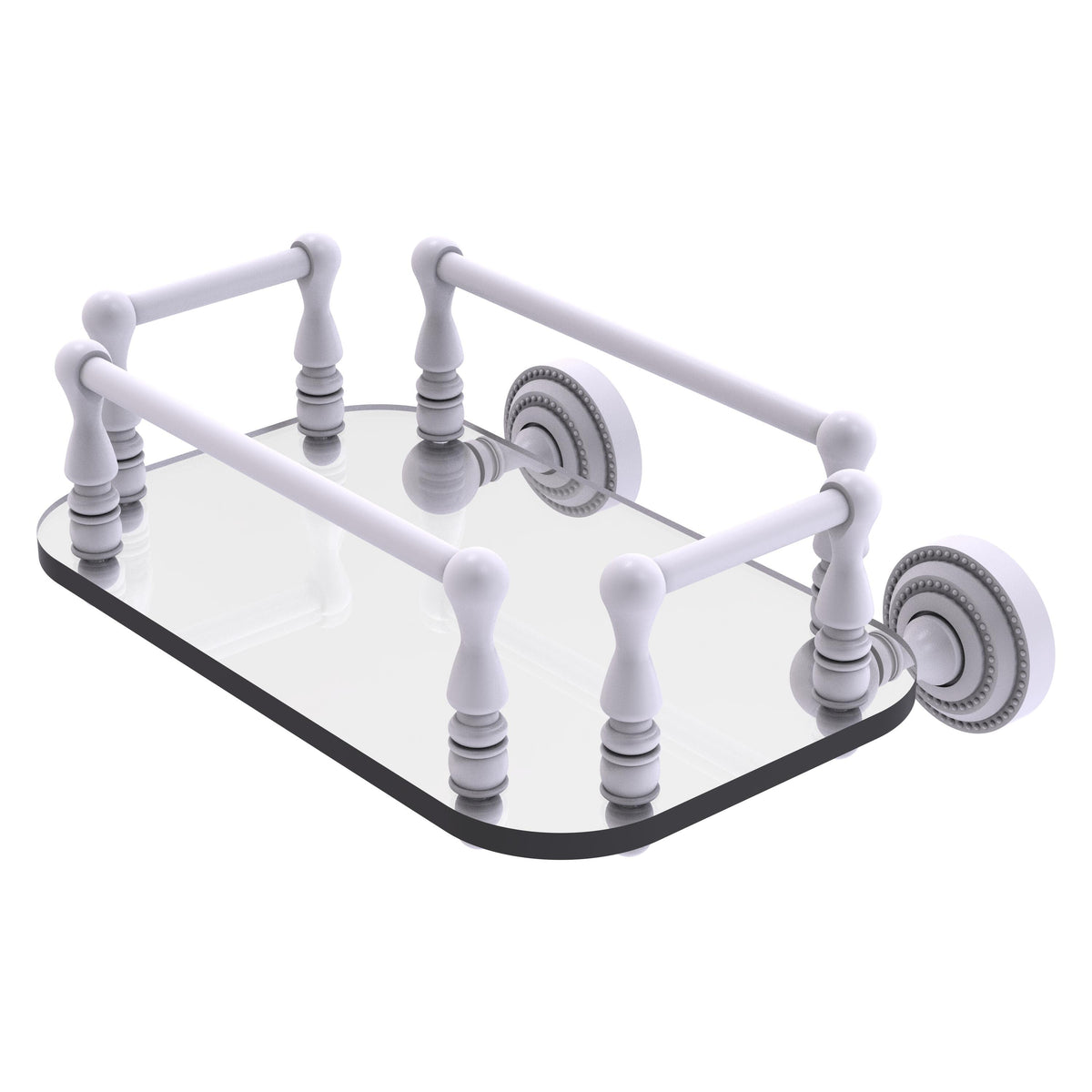 Dottingham Collection Wall Mounted Glass Guest Towel Tray