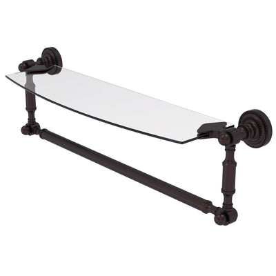 Dottingham Collection Glass Vanity Shelf  with Integrated Towel Bar