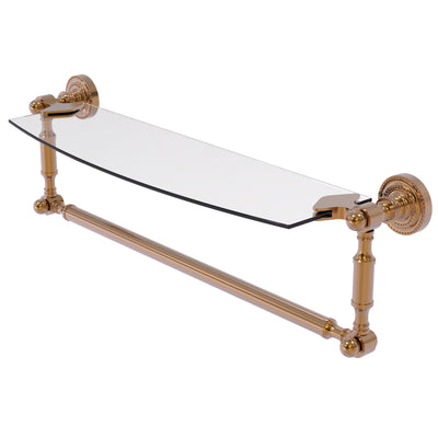 Dottingham Collection Glass Vanity Shelf  with Integrated Towel Bar