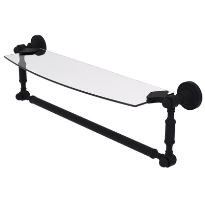 Dottingham Collection Glass Vanity Shelf  with Integrated Towel Bar