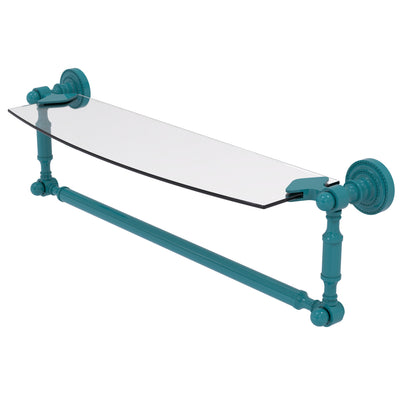 Dottingham Collection Glass Vanity Shelf  with Integrated Towel Bar