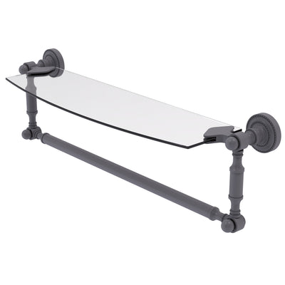 Dottingham Collection Glass Vanity Shelf  with Integrated Towel Bar