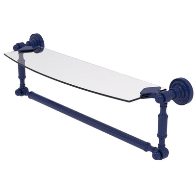 Dottingham Collection Glass Vanity Shelf  with Integrated Towel Bar