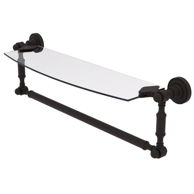Dottingham Collection Glass Vanity Shelf  with Integrated Towel Bar