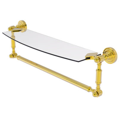 Dottingham Collection Glass Vanity Shelf  with Integrated Towel Bar