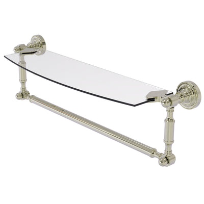 Dottingham Collection Glass Vanity Shelf  with Integrated Towel Bar