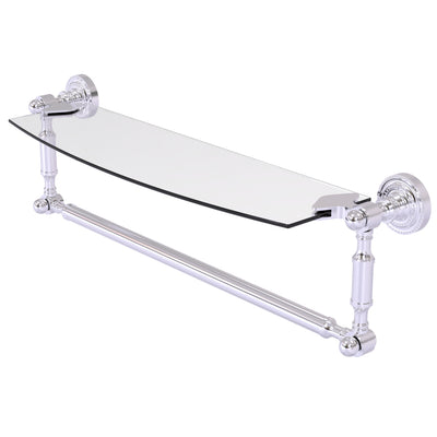 Dottingham Collection Glass Vanity Shelf  with Integrated Towel Bar