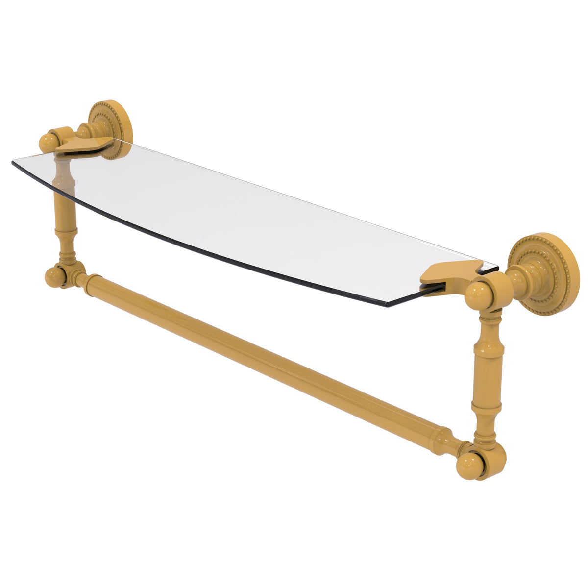 Dottingham Collection Glass Vanity Shelf  with Integrated Towel Bar