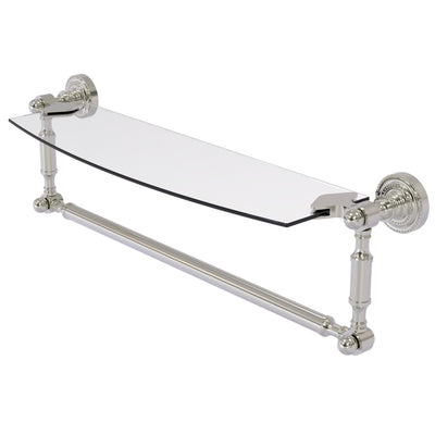 Dottingham Collection Glass Vanity Shelf  with Integrated Towel Bar
