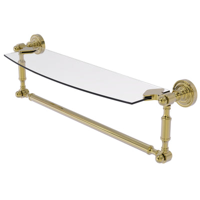 Dottingham Collection Glass Vanity Shelf  with Integrated Towel Bar