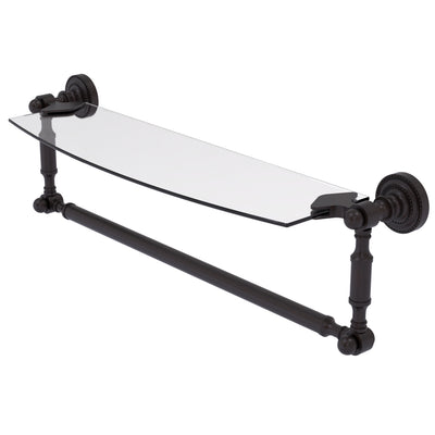 Dottingham Collection Glass Vanity Shelf  with Integrated Towel Bar