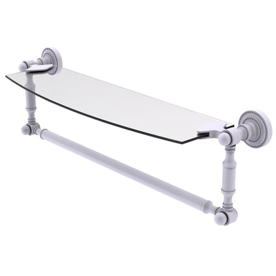 Dottingham Collection Glass Vanity Shelf  with Integrated Towel Bar