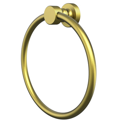 Foxtrot Collection 6 Inch Round Towel Ring - Solid Brass Wall Mount