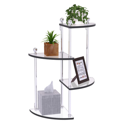 Mambo 4 Tier Glass Wall Shelf