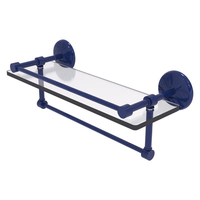 Monte Carlo Collection Gallery Rail Glass Shelf with Towel Bar