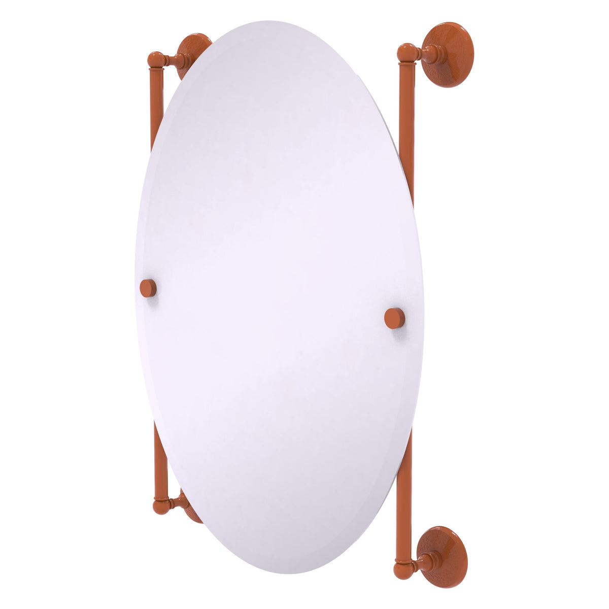 Monte Carlo Collection Oval Frameless Rail Mounted Mirror