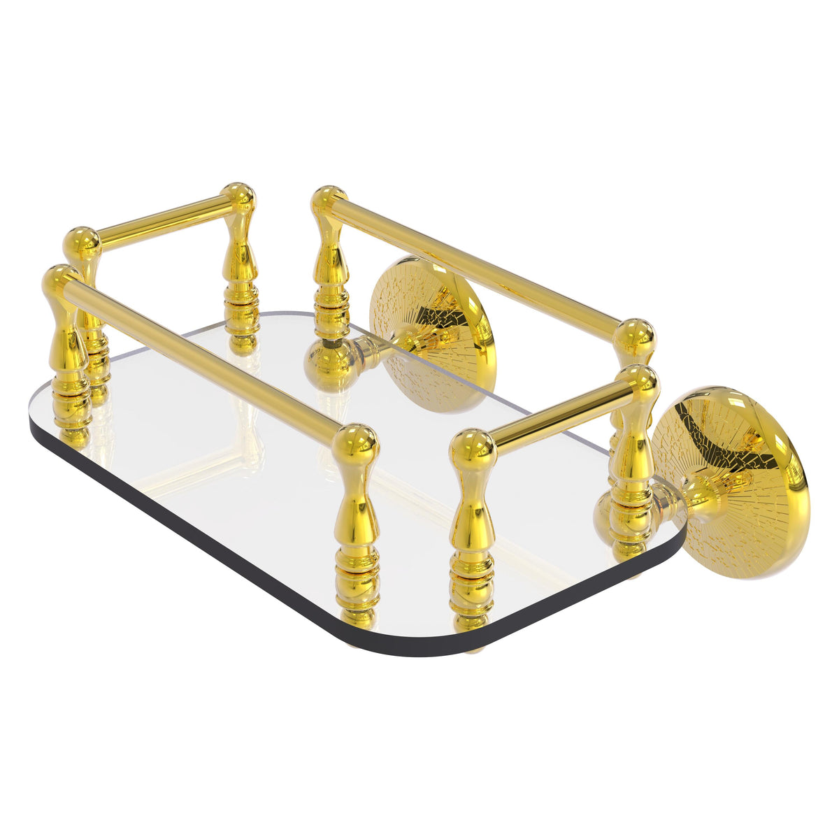 Monte Carlo Collection Wall Mounted Glass Guest Towel Tray