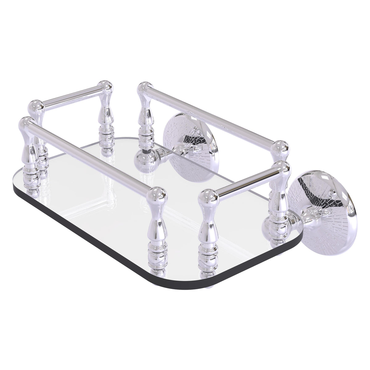 Monte Carlo Collection Wall Mounted Glass Guest Towel Tray