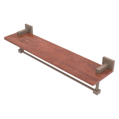 Montero Collection Solid IPE Ironwood Shelf with Integrated Towel Bar