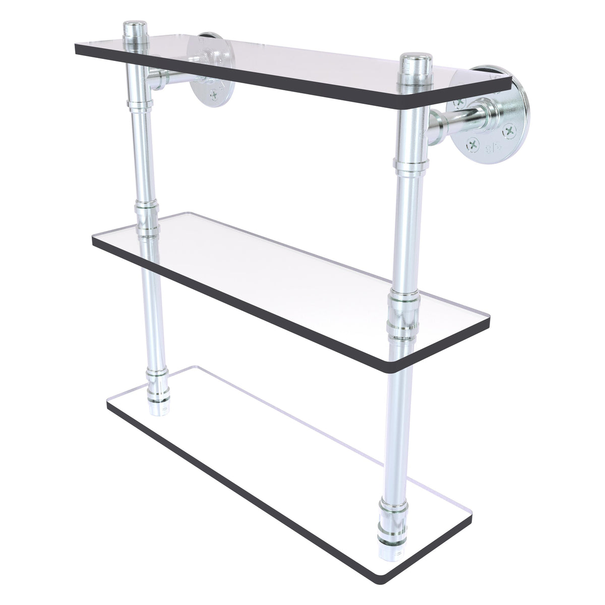 Pipeline Collection Triple Glass Shelf