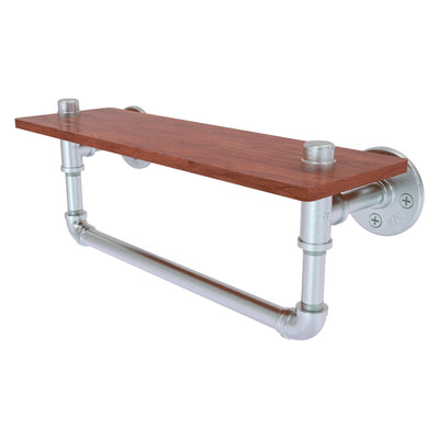 Pipeline Collection Ironwood Shelf with Towel Bar