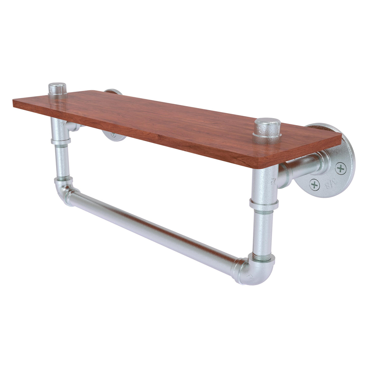 Pipeline Collection Ironwood Shelf with Towel Bar
