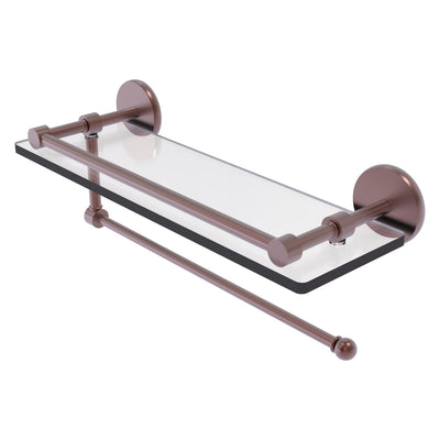 Prestige Skyline Collection Paper Towel Holder with Gallery Glass Shelf