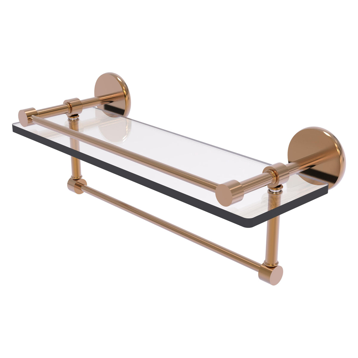 Prestige Skyline Collection Gallery Glass Shelf with Towel Bar