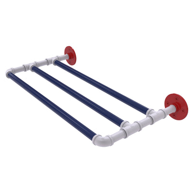 Patriotically-Inspired Towel Shelf with Industrial Flair