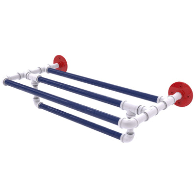 Patriotic Pipeline Collection Wall-Mounted Towel Rack with Drying Bar