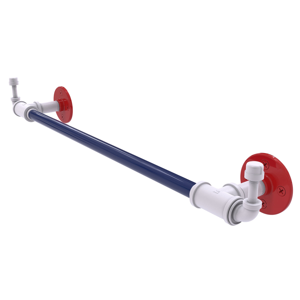 Patriotic Pipeline Collection Towel Bar with Integrated Hooks