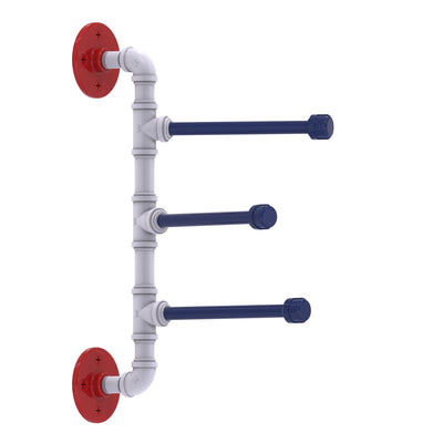 Patriotic Pipeline 3 Swing Arm Vertical Towel Bar