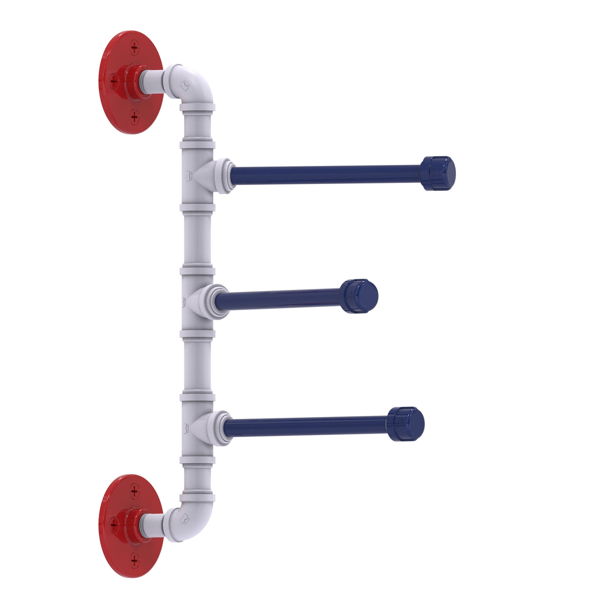Patriotic Pipeline 3 Swing Arm Vertical Towel Bar