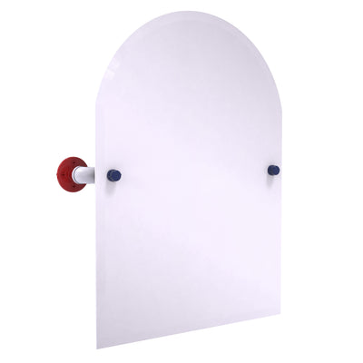 Patriotic Pipeline Collection Frameless Arched Top Wall Mounted Tilt Mirror