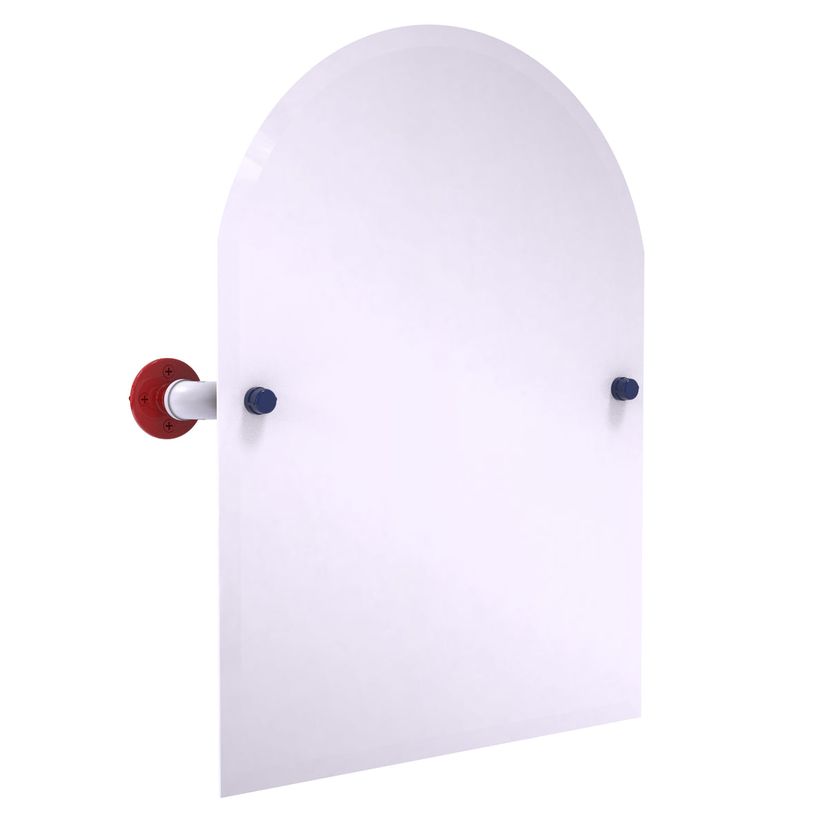 Patriotic Pipeline Collection Frameless Arched Top Wall Mounted Tilt Mirror
