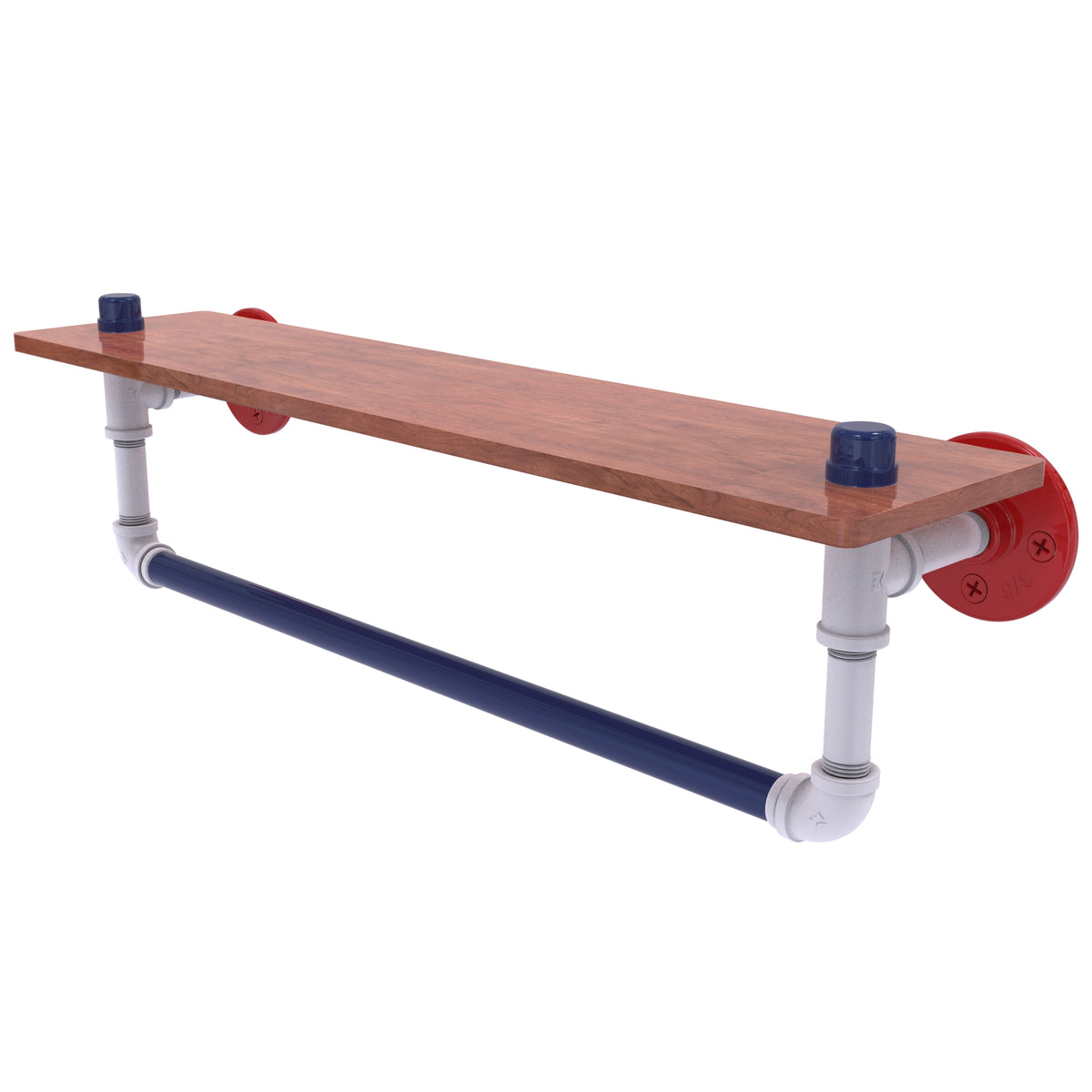 Patriotic Pipeline Collection Wood Shelf with Towel Bar