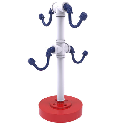 Patriotic Pipeline Collection Freestanding Countertop 4 Coffee Mug Holder