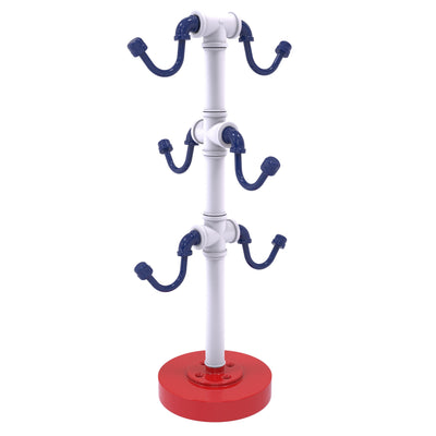 Patriotic Pipeline Collection Freestanding Countertop 6 Coffee Mug Holder