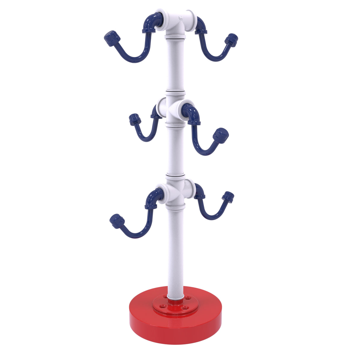 Patriotic Pipeline Collection Freestanding Countertop 6 Coffee Mug Holder