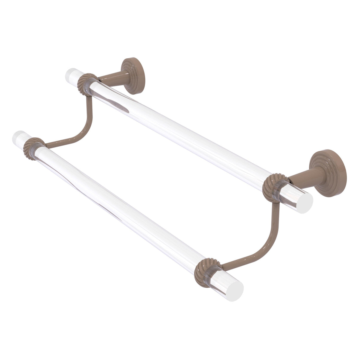 Pacific Beach Collection Double Towel Bar with Twisted Accents