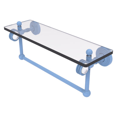 Pacific Grove Collection Glass Shelf with Towel Bar with Dotted Accents