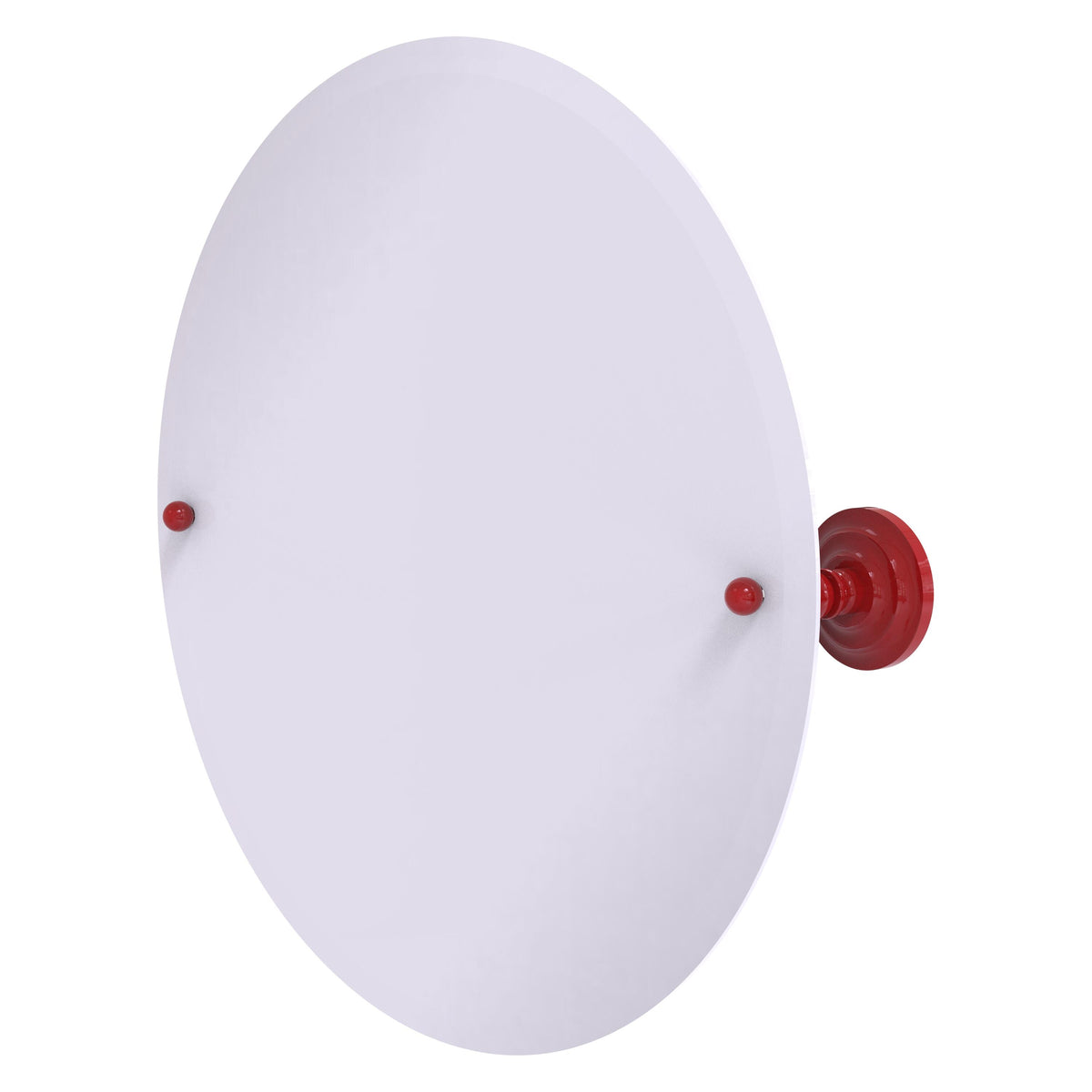 Frameless Round Tilt Mirror with Beveled Edge