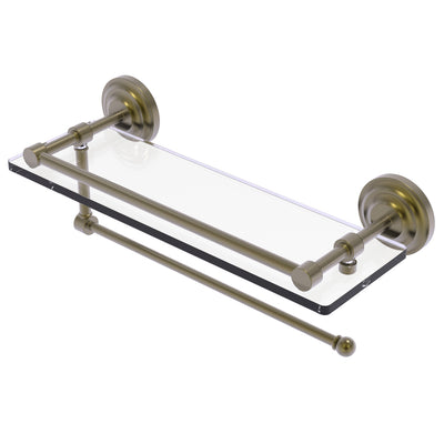 Prestige Que New Paper Towel Holder with Gallery Glass Shelf